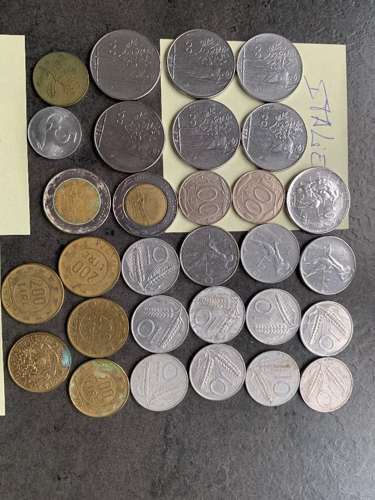 Devise ITALIE: 30 pièces (lire) + 1 pièce San Marino, Ophalen, Italië, Losse munt