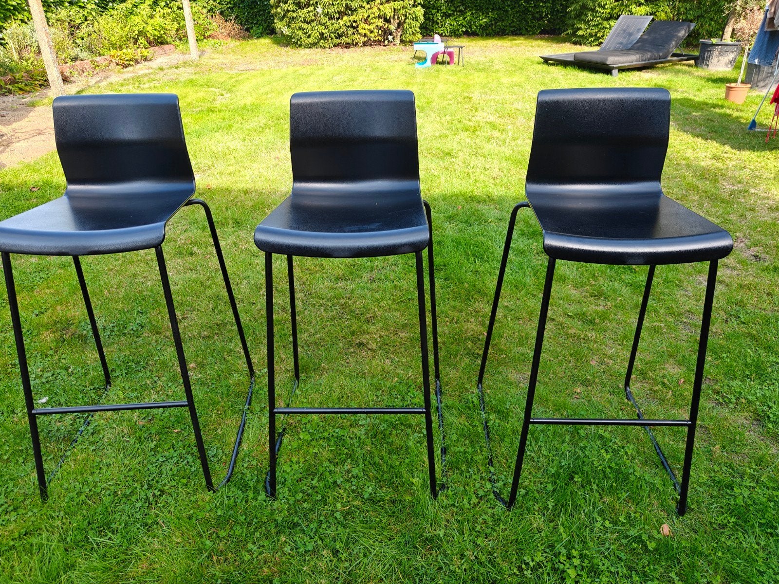 3 Ikea zwarte barkruk h75 cm, Ophalen