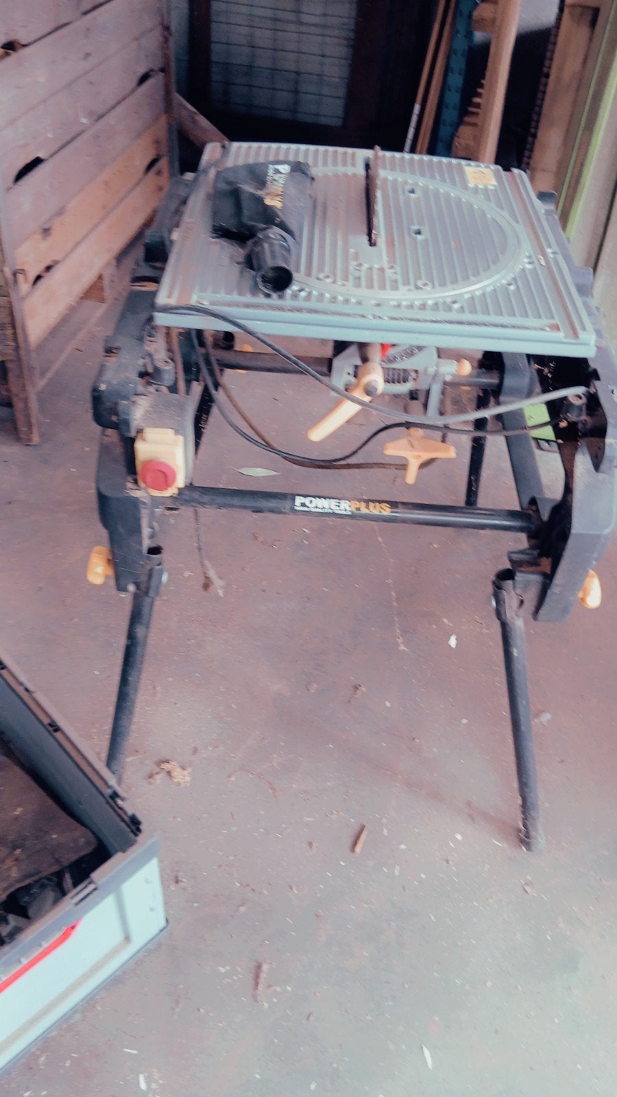 power plus zaagtafel, Ophalen