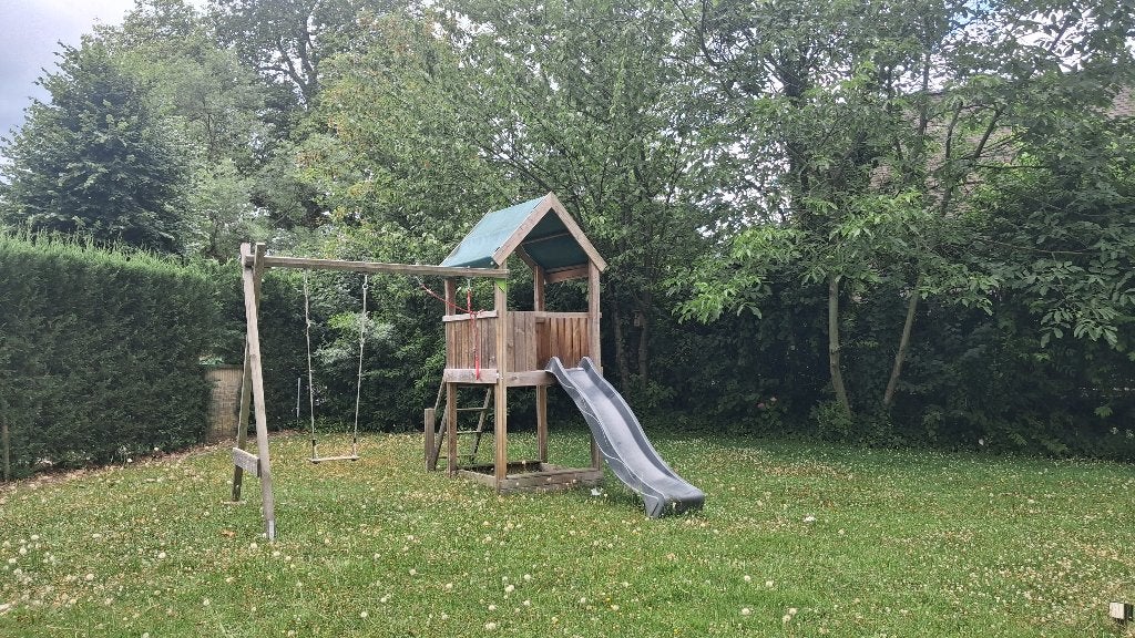 Ensemble toboggan balançoire à donner, Kinderen en Baby's, Speelgoed | Buiten | Speeltoestellen, Ophalen, Gebruikt, Schommel