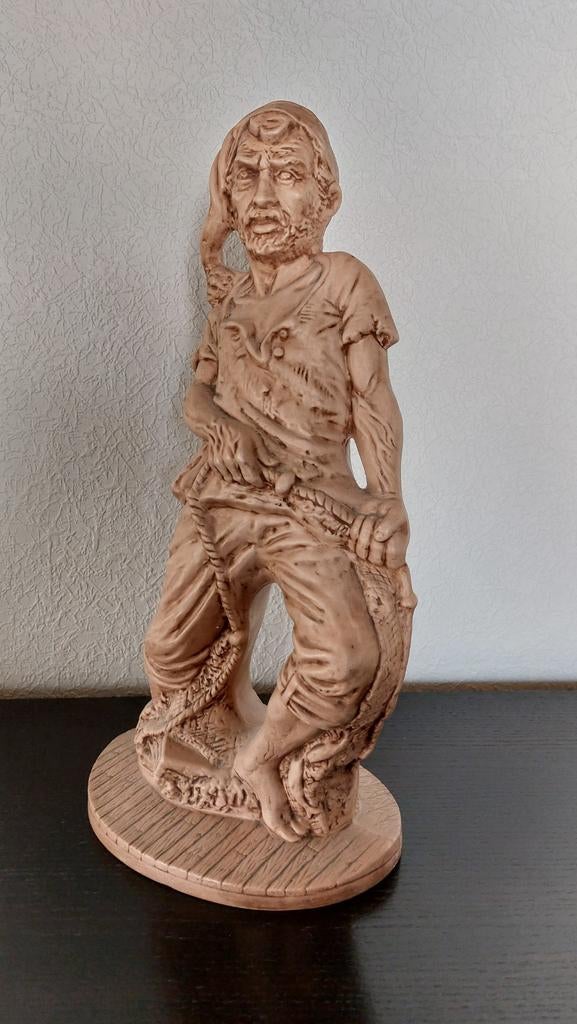 Mooi beeld van werkman/visser, Ophalen of Verzenden