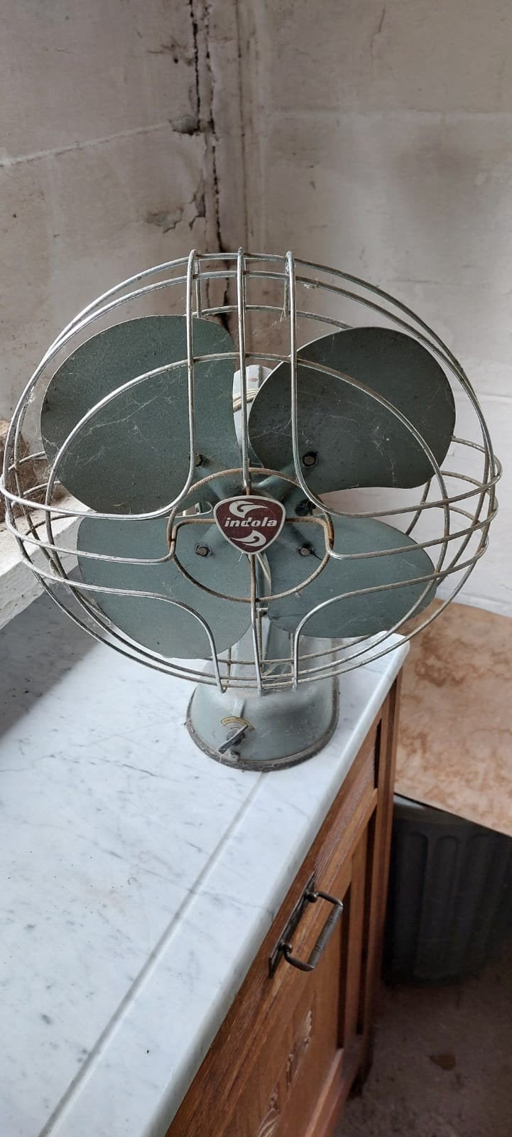 ventilator vintage grijs/blauw, Antiek en Kunst, Ophalen