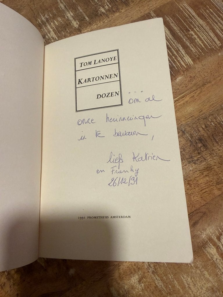 Kartonnen dozen - Tom Lanoye, Boeken, Gelezen, België, Tom Lanoye, Ophalen of Verzenden