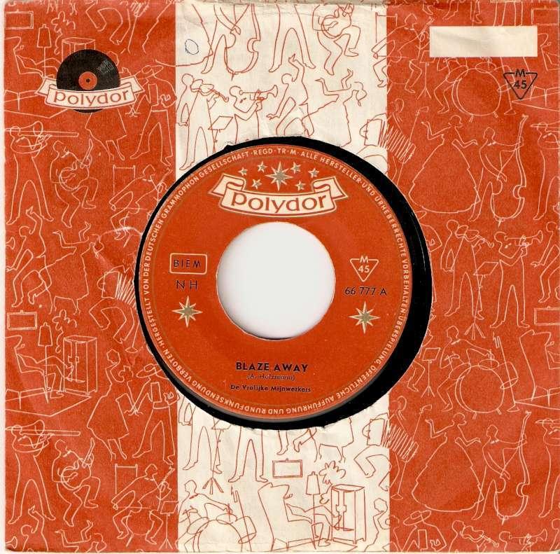 single Vrolijke mijnwerkers - Blaze away, 7 inch, Single, Ophalen of Verzenden, Zo goed als nieuw