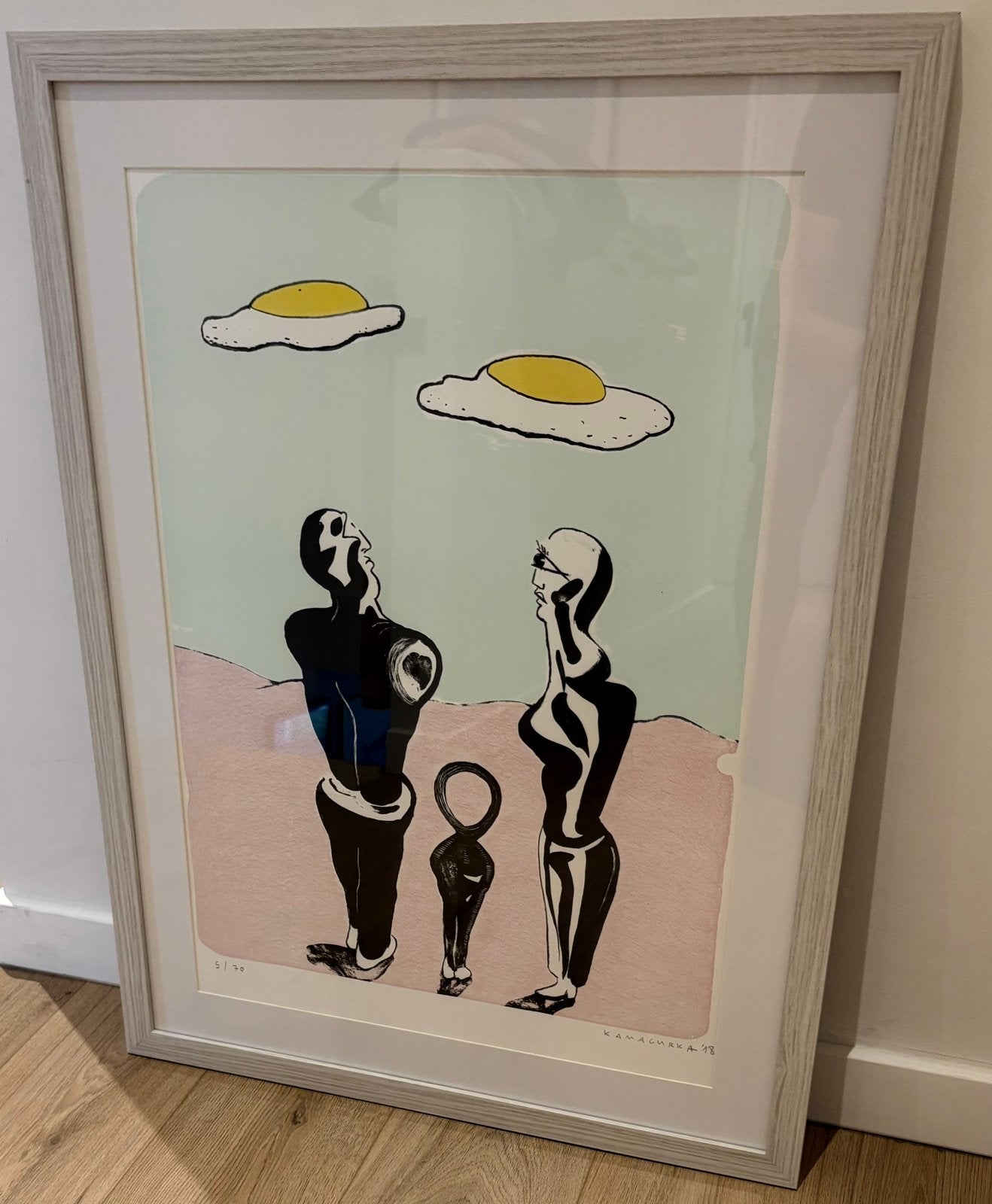 Litho gesigneerd en genummerd Kamagurka, Signé, Enlèvement ou Envoi, Lithographie