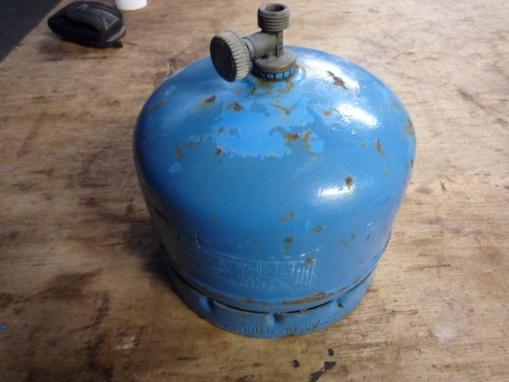 campinggasfles 904 met afsluitkraan, Caravans en Kamperen, Kampeeraccessoires, Ophalen, Gebruikt