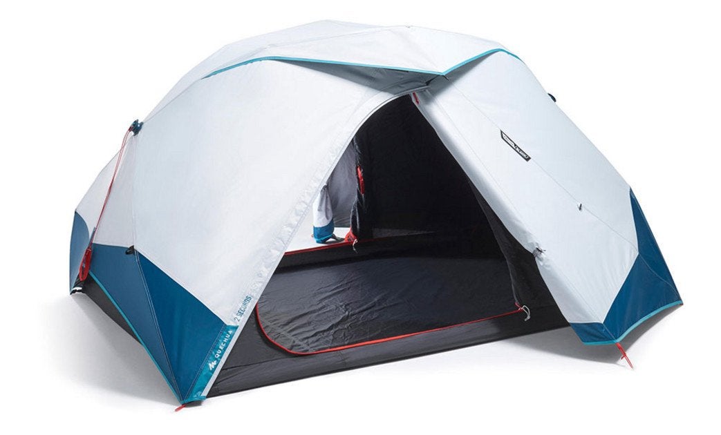 Quechua 2 Seconds Easy Fresh & Black 2p, Ophalen of Verzenden, Gebruikt, Tot en met 2