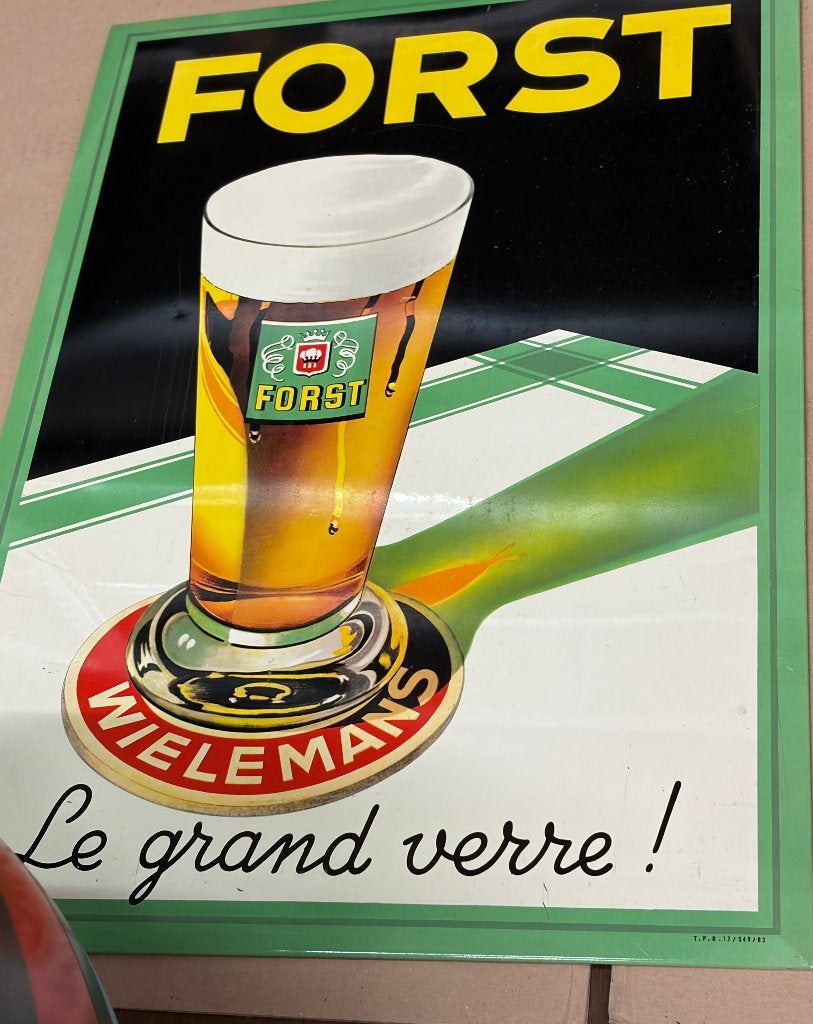 FORST Wielemans Forst tôle publicitaire 1963 Otten bière, Envoi, Comme neuf