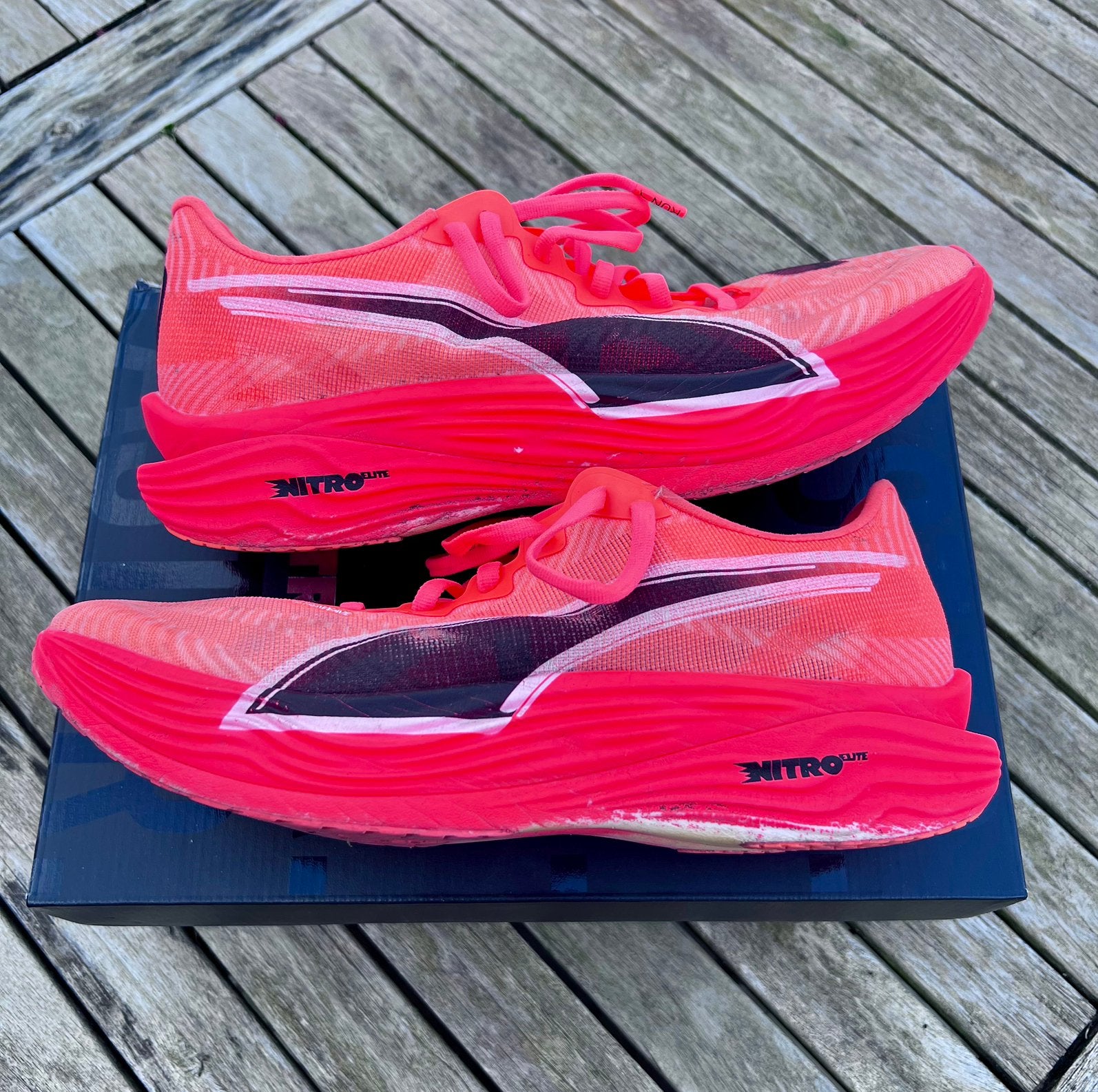 Puma Deviate Nitro Elite 3 taille 44, Sports & Fitness, Course, Jogging & Athlétisme, Comme neuf, Chaussures de course à pied