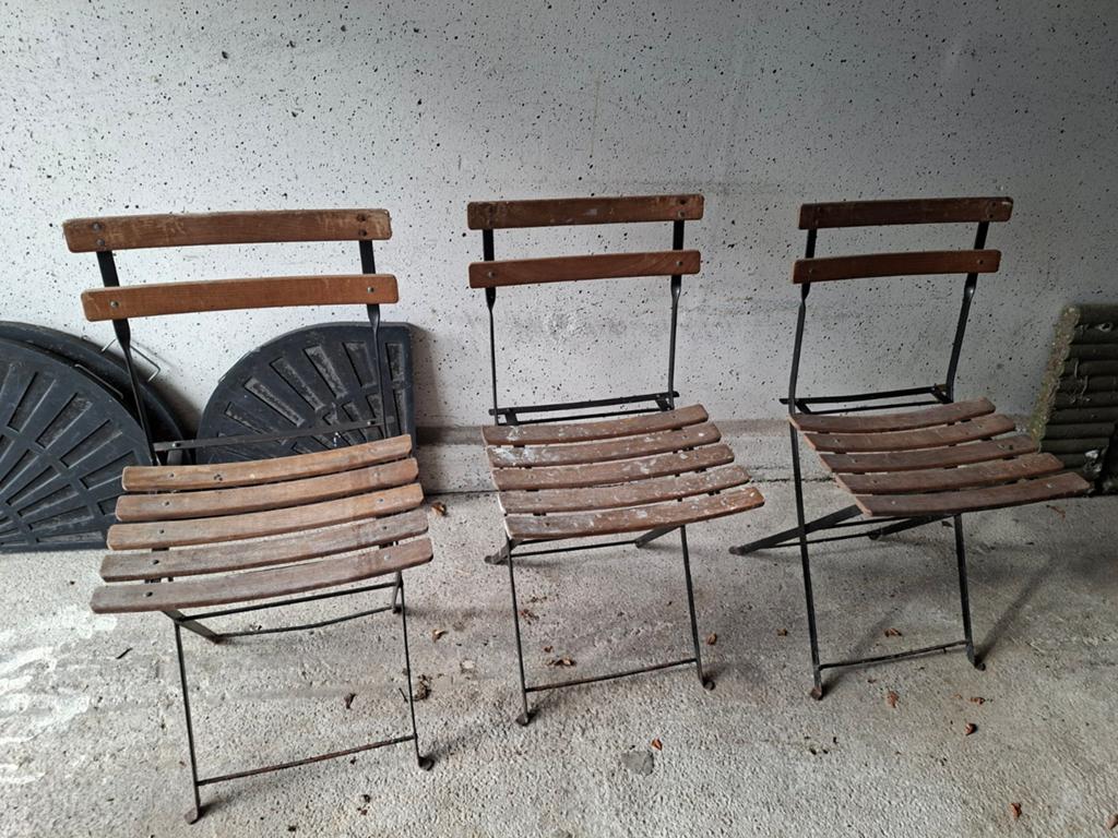 3  bistro stoelen stoele stoeltjes, Tuin en Terras, Tuinstoelen, Ophalen