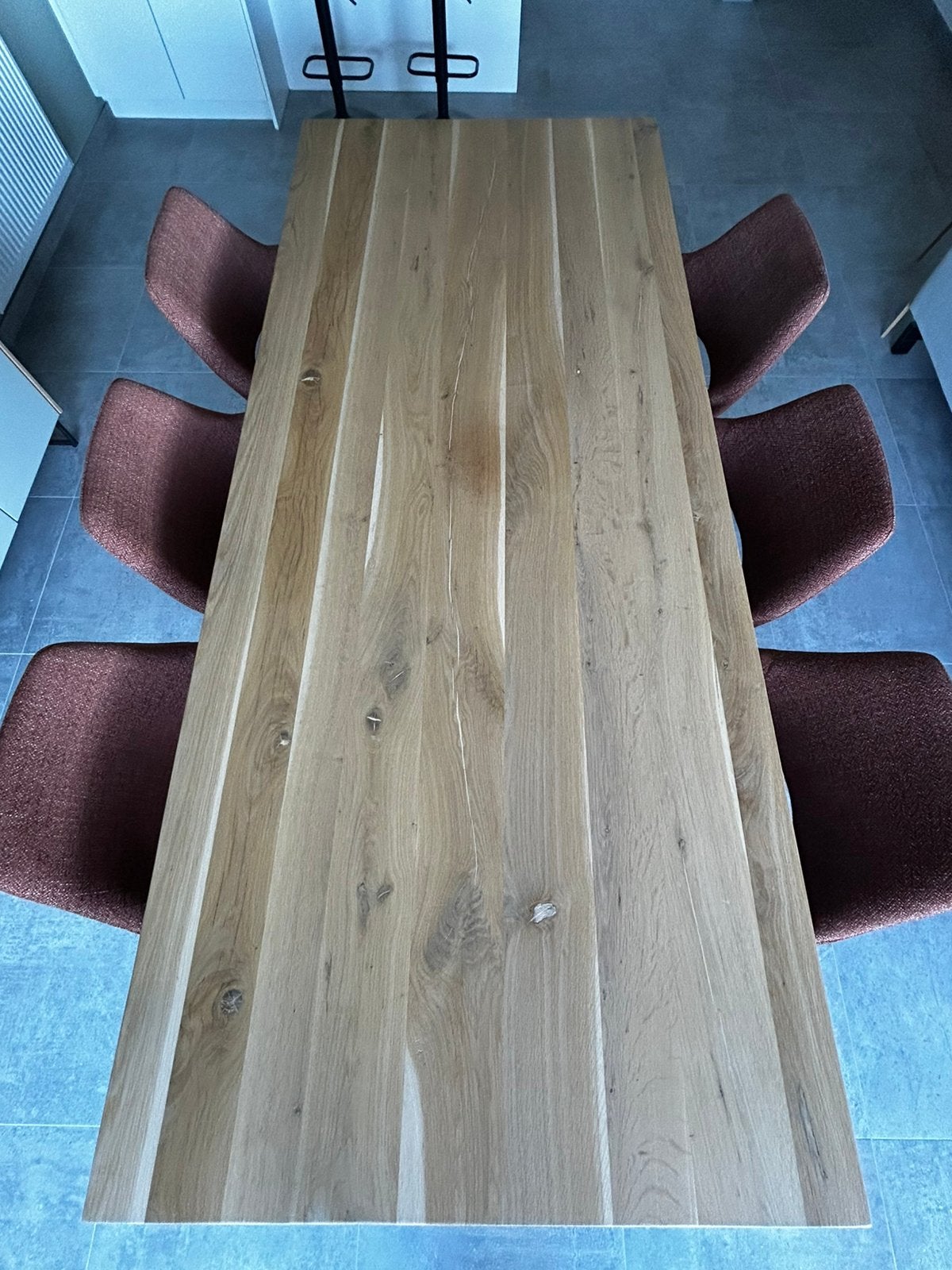 Handmade Design Table 240 x 100 cm, Huis en Inrichting, Tafels | Eettafels, Zo goed als nieuw, 50 tot 100 cm, 200 cm of meer, Vijf personen of meer