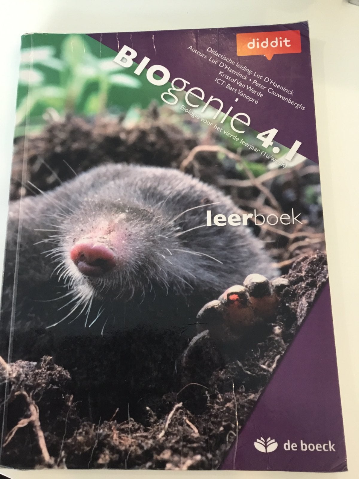 Biogenie 4.1. Biologie voor het vierde leerjaar, ASO, D' Haeninck, Biologie, Ophalen