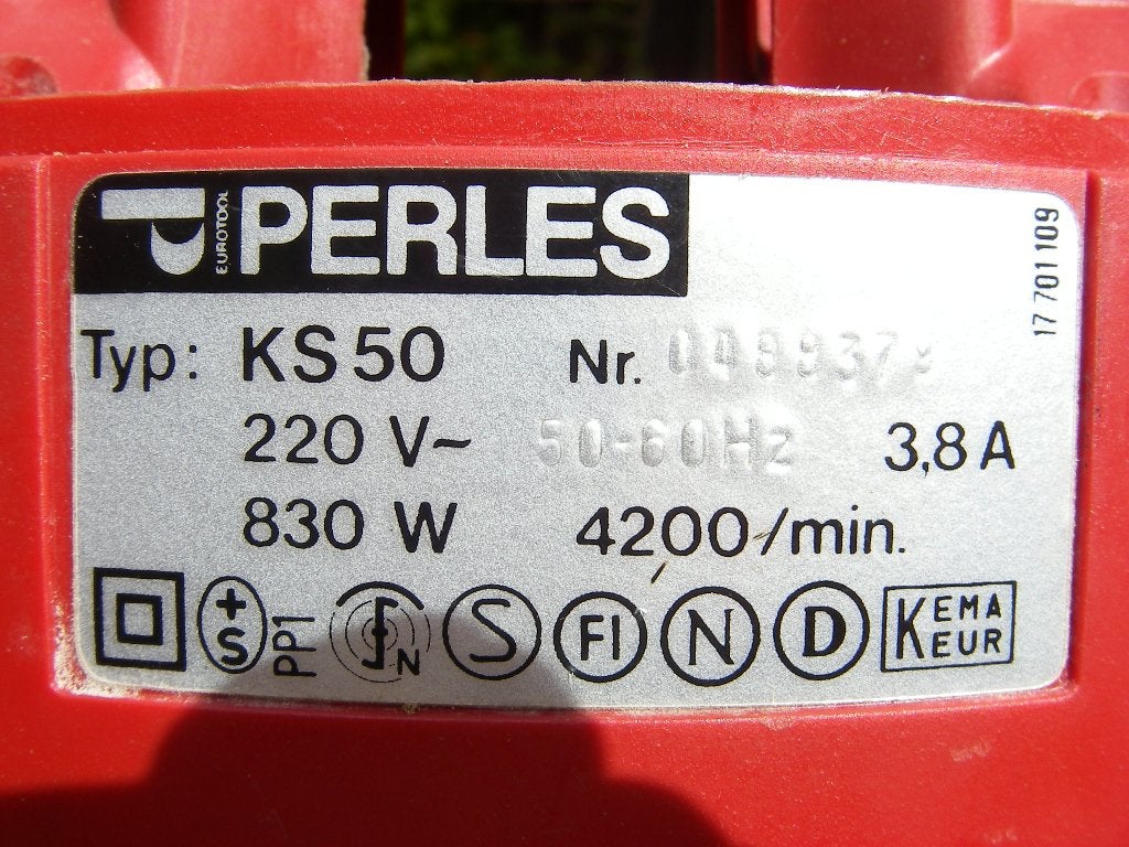 perles afkortzaag, Doe-het-zelf en Bouw, Gebruikt, 600 tot 1200 watt, Ophalen of Verzenden, Afkortzaag