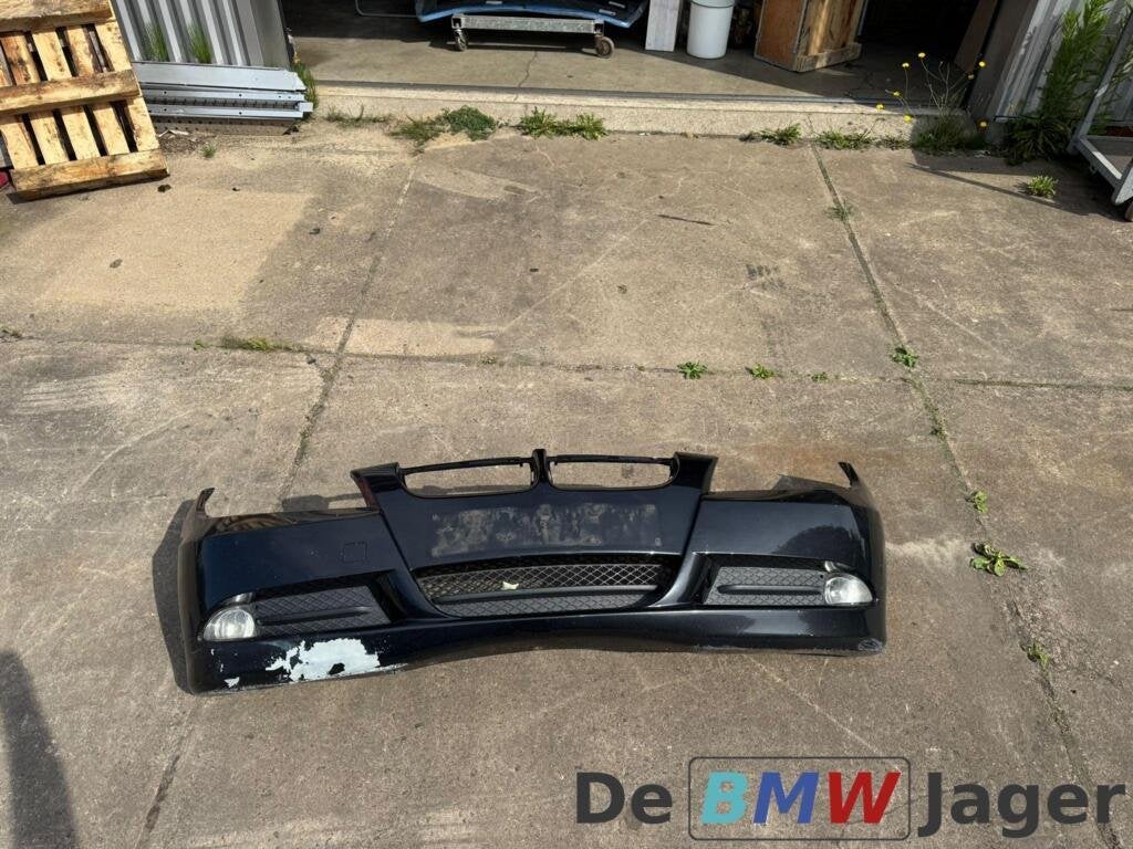 Voorbumper zwart BMW 3-serie E90 E91 51117058443, Auto-onderdelen, Gebruikt, Voor, Ophalen of Verzenden, Bumper