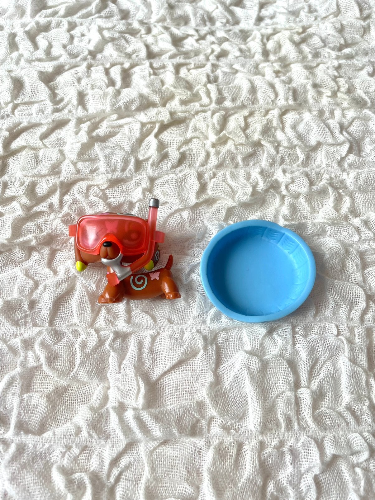 Littlest Pet Shop #1010 Teckel Postcard Pet Scuba set, Verzamelen, Verzenden, Zo goed als nieuw