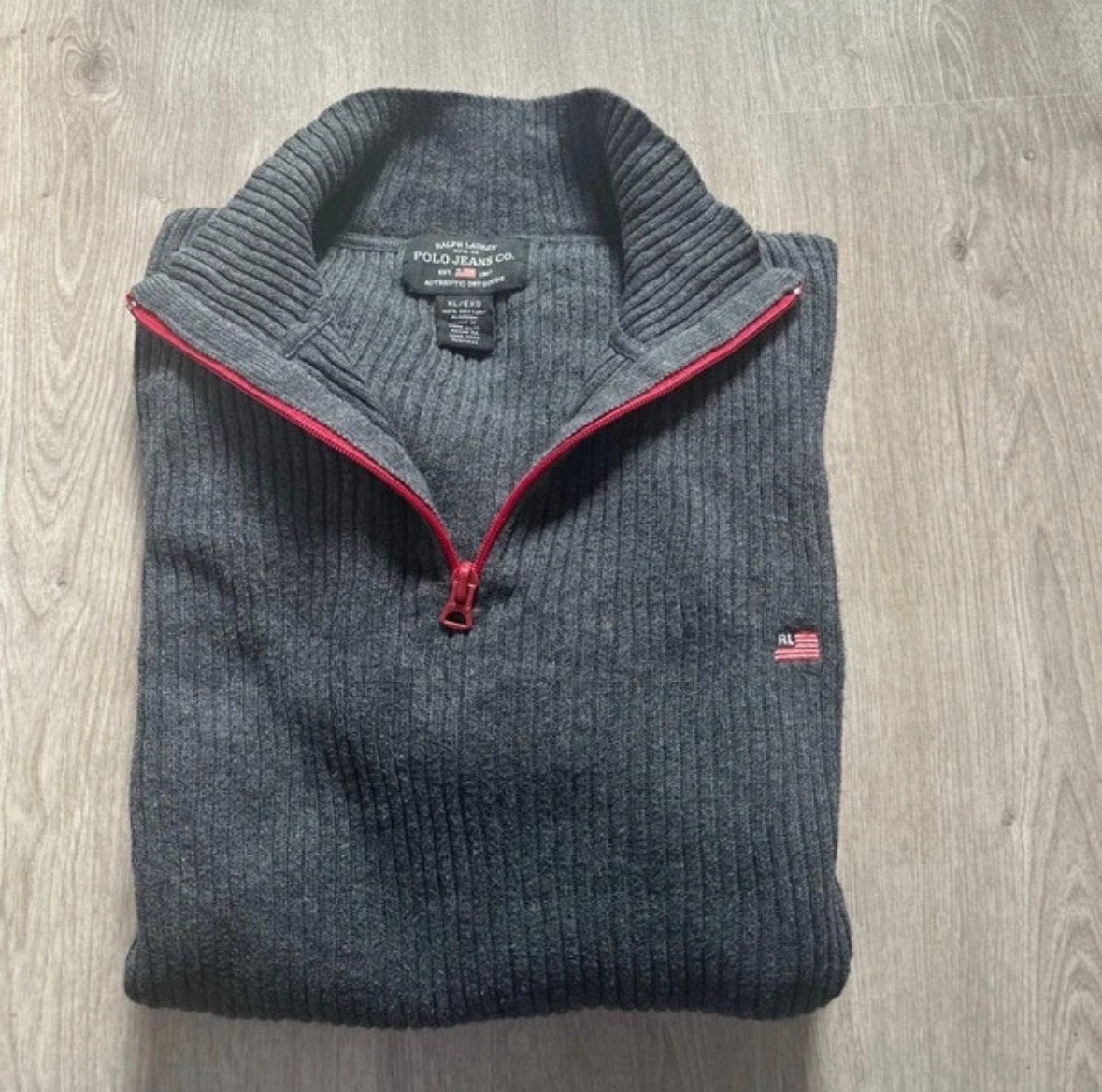 Polo jeans co. Quarter zip, Kleding | Heren, Ophalen of Verzenden, Zo goed als nieuw, Maat 56/58 (XL), Blauw