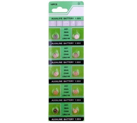Pile pour montre AG1 364 LR621 164 531 SR60 SR621SW - 1,55 V, TV, Hi-fi & Vidéo, Batteries, Neuf, Rechargeable, Enlèvement ou Envoi