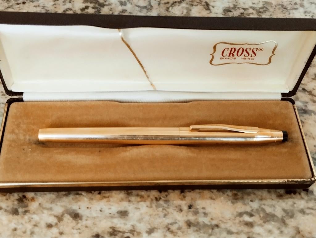 Cross vulpen 1/20 14k rolled gold., Verzamelen, Pennenverzamelingen, Ophalen of Verzenden, Vulpen, Cross