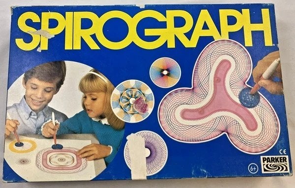 Parker Spirograph tekenspel klassieker vintage set compleet, Verzamelen, Pennenverzamelingen, Verzenden, Zo goed als nieuw, Overige typen