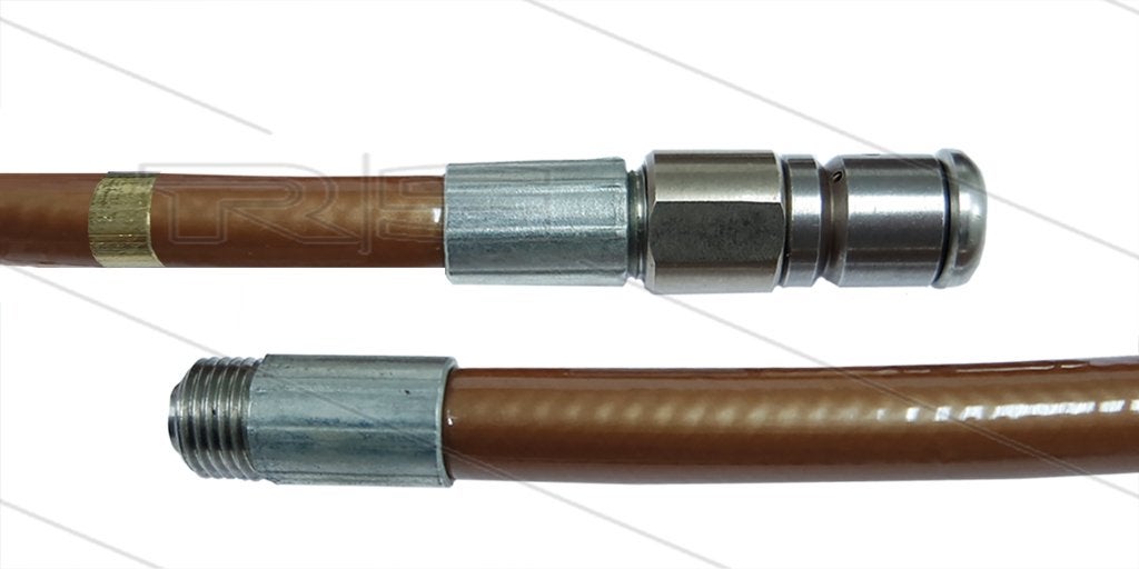 Bronzen Rioolslang 15m met Roterende Kop 250 Bar, Verzenden