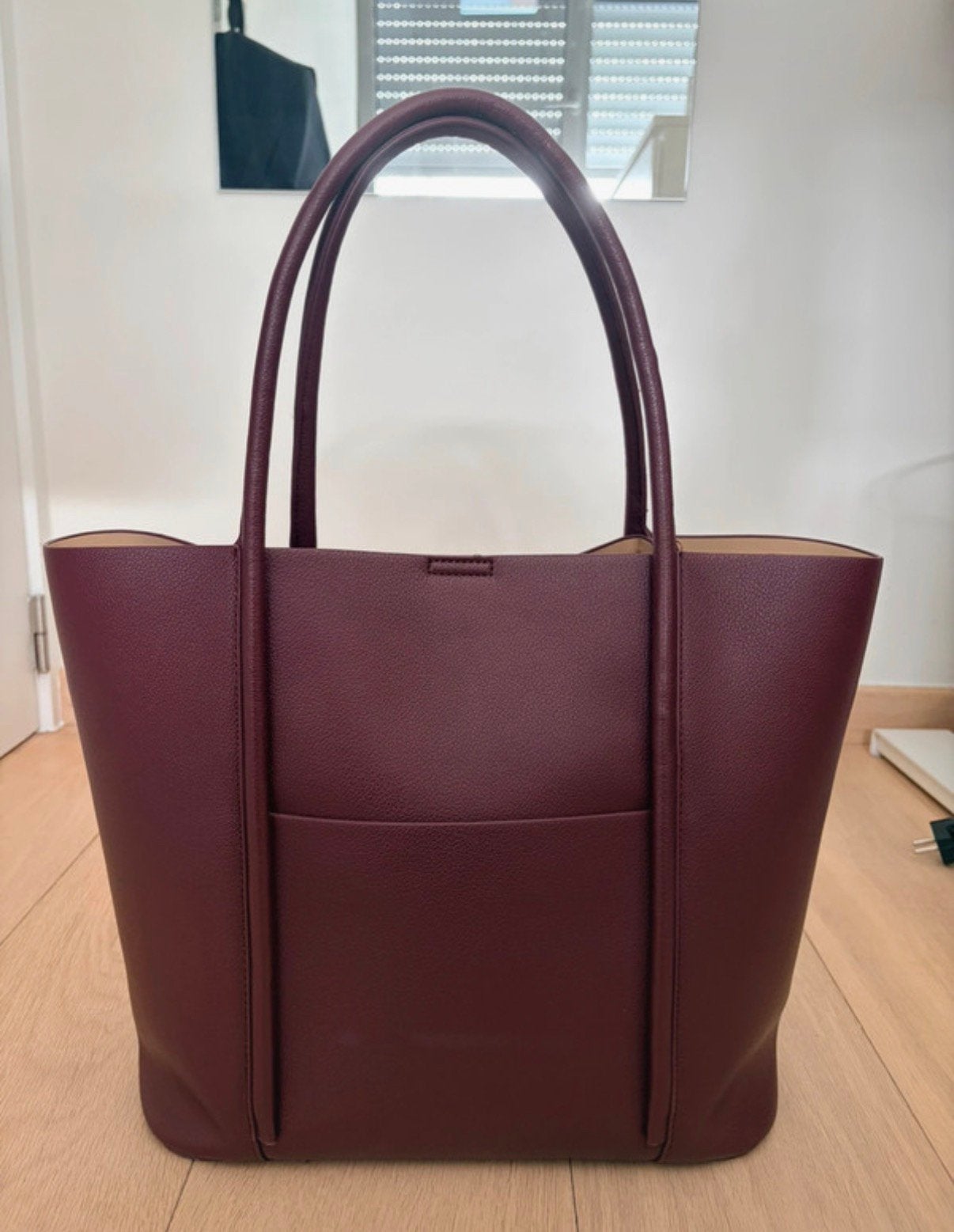 Handtas, bordeaux, Handtassen en Accessoires, Ophalen of Verzenden, Nieuw, Rood, Handtas
