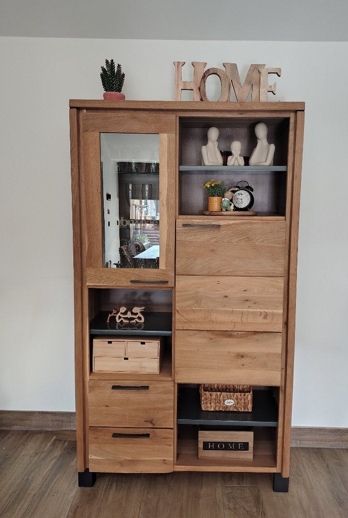 Vitrinekast H&H, Huis en Inrichting, Kasten | Vitrinekasten, Ophalen, Gebruikt, Glas