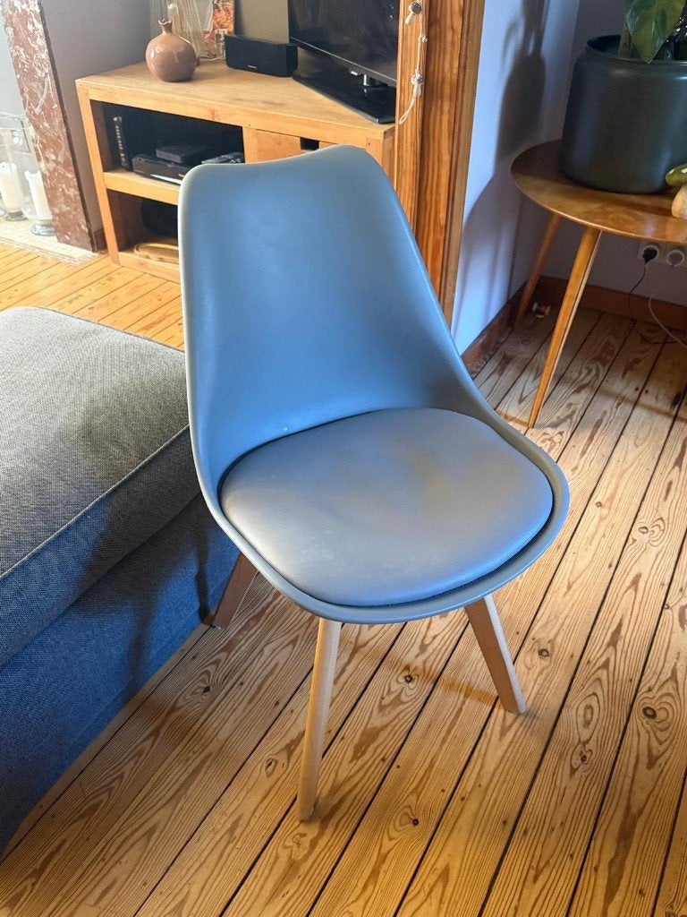 6 CHAISES GRISES, Maison & Meubles, Gris, Synthétique, Comme neuf, Contemporain