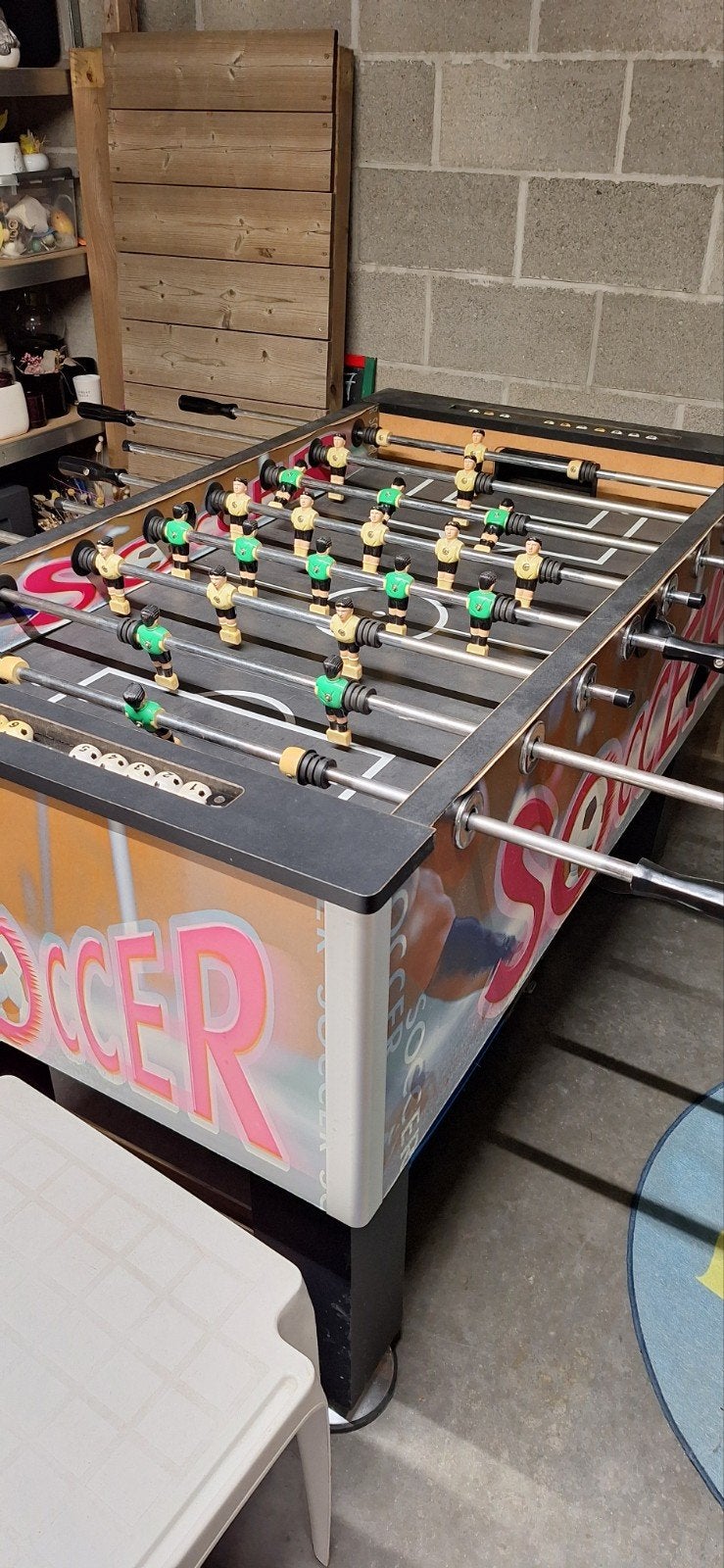 Kickertafel, voetbaltafel, Ophalen, Gebruikt