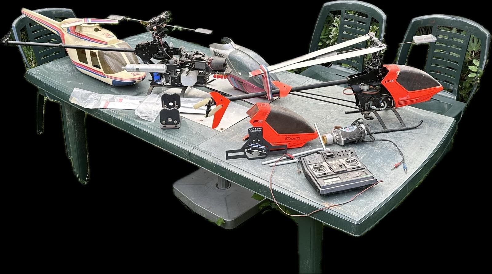 helicoptères telecommandé essence, Enlèvement
