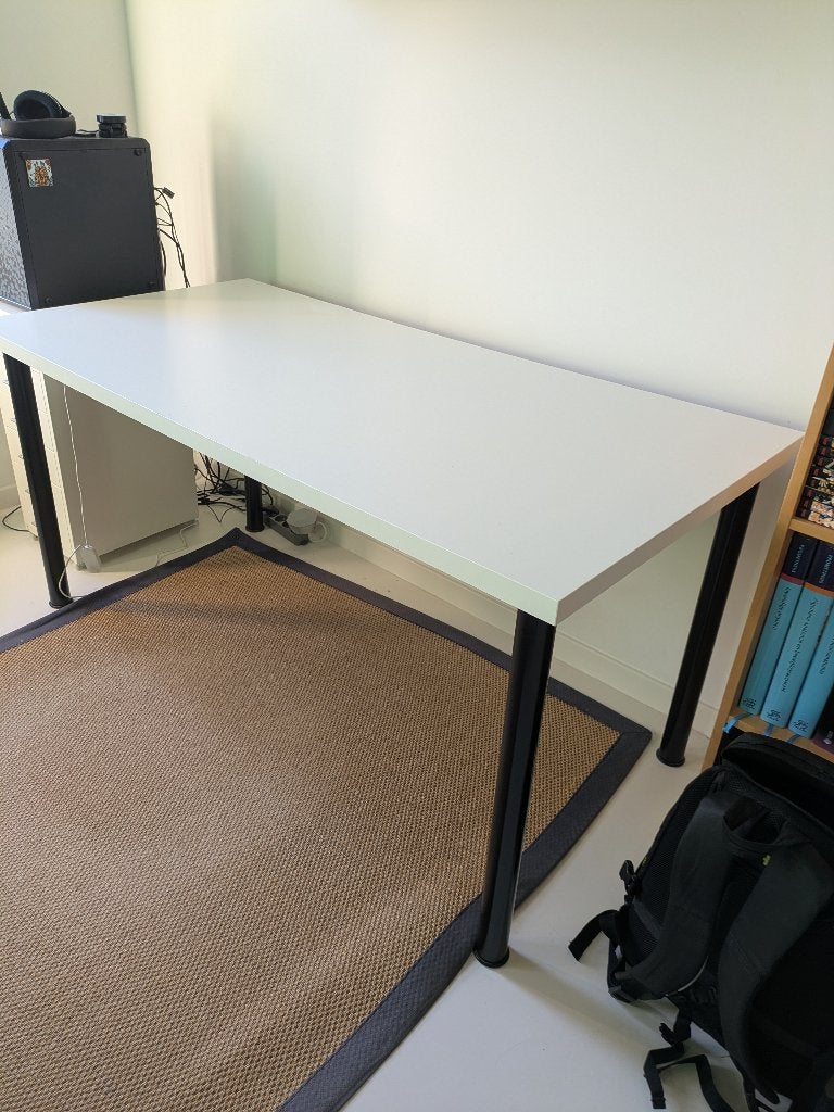 Bureautafel, Bureau d'ordinateur, 150 cm, Goulotte de câbles, Comme neuf