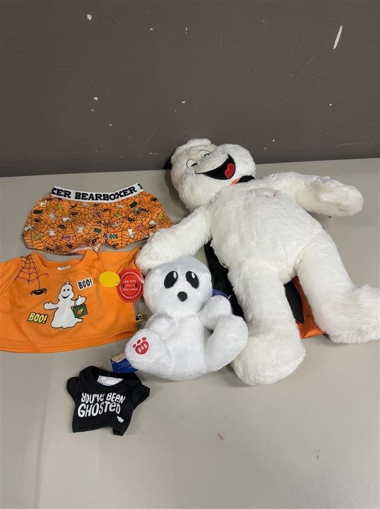 Spook knuffels - Build a bear Halloween Ghost and small ghos, Ophalen of Verzenden, Zo goed als nieuw, Build a Bear