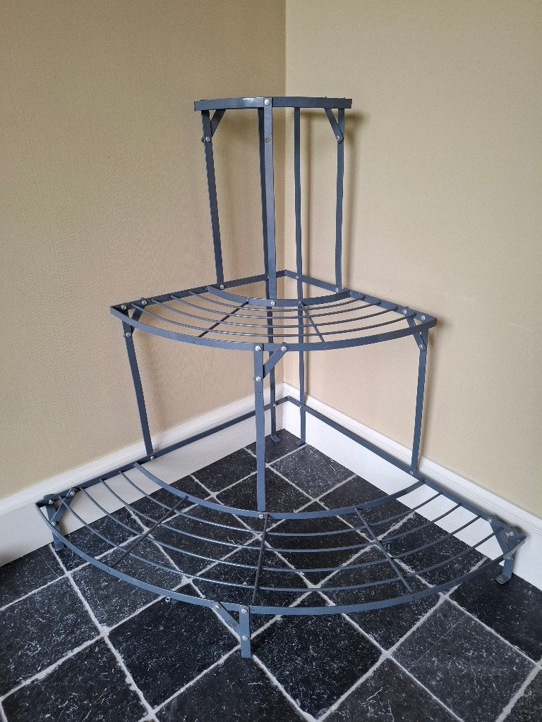 Etagère in grijs metaal, Ophalen, Zo goed als nieuw, Etagère, Metaal