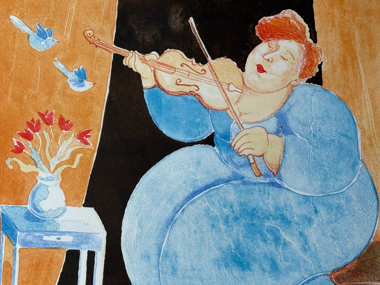 Violoniste - Ada Breedveld, Antiquités & Art, Art | Lithographies & Sérigraphies, Enlèvement, Sérigraphie
