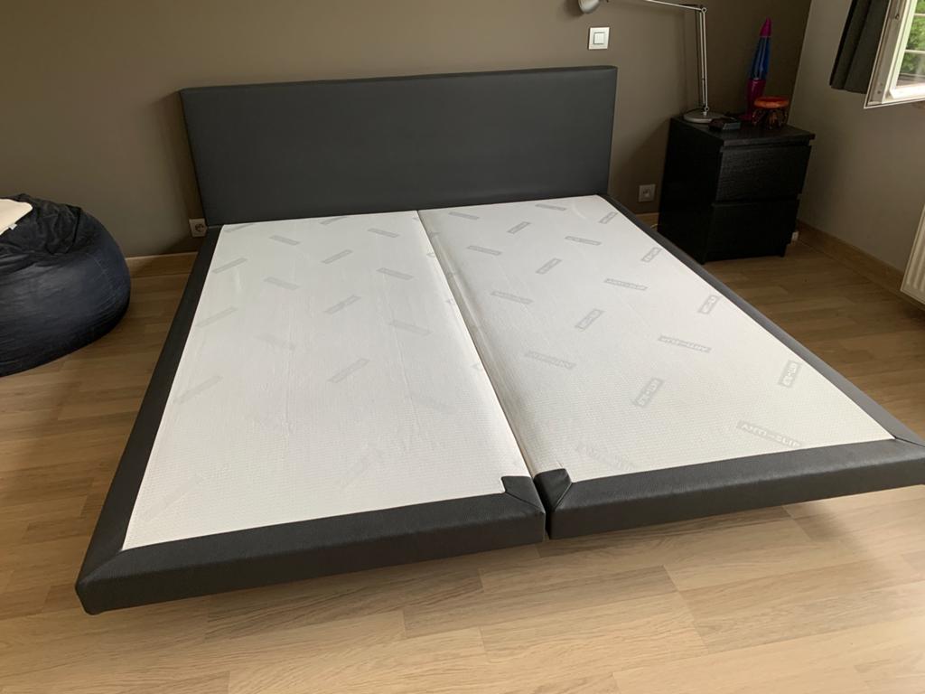 Boxspringframe 180x200 met nachtkastje, Ophalen, Zo goed als nieuw