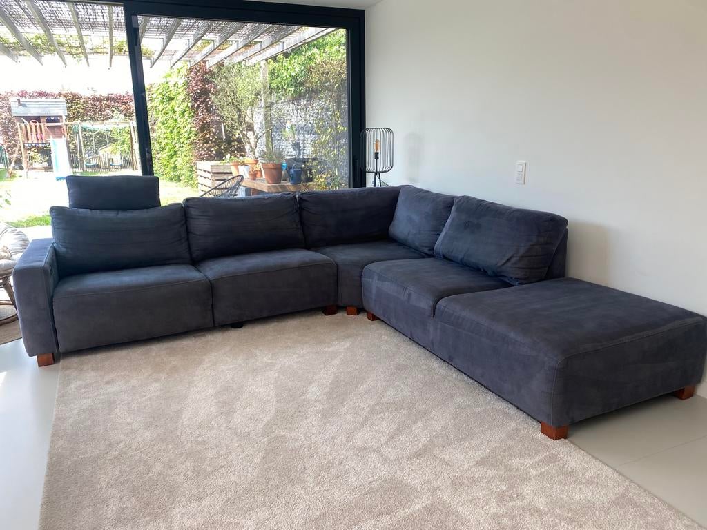 Stijlvolle modulaire lederen hoekzetel, Maison & Meubles, Canapés | Coins salons complets, Comme neuf, Cuir, Enlèvement