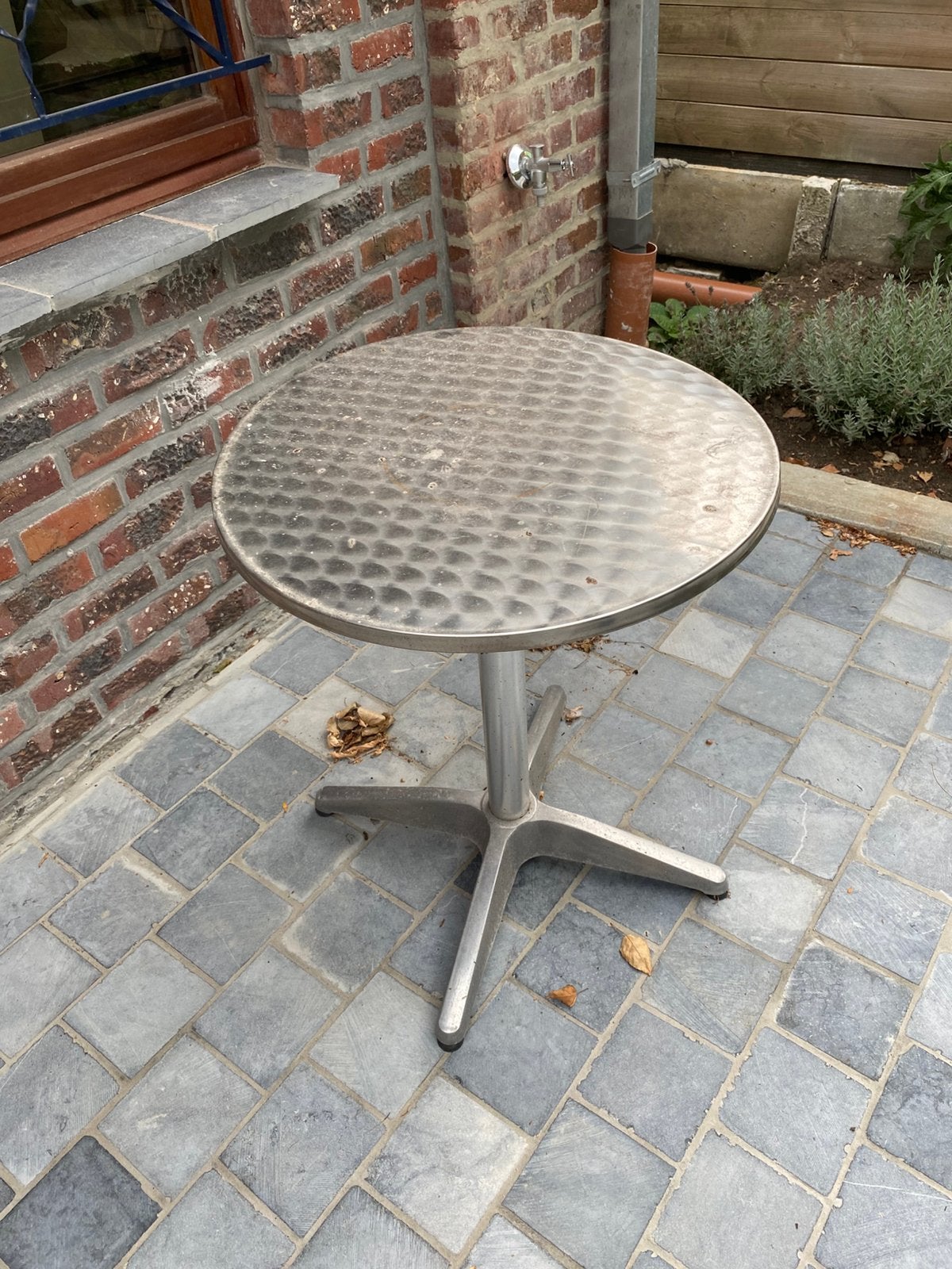 Bistro tafeltje, Ophalen, Gebruikt, Rond, Aluminium