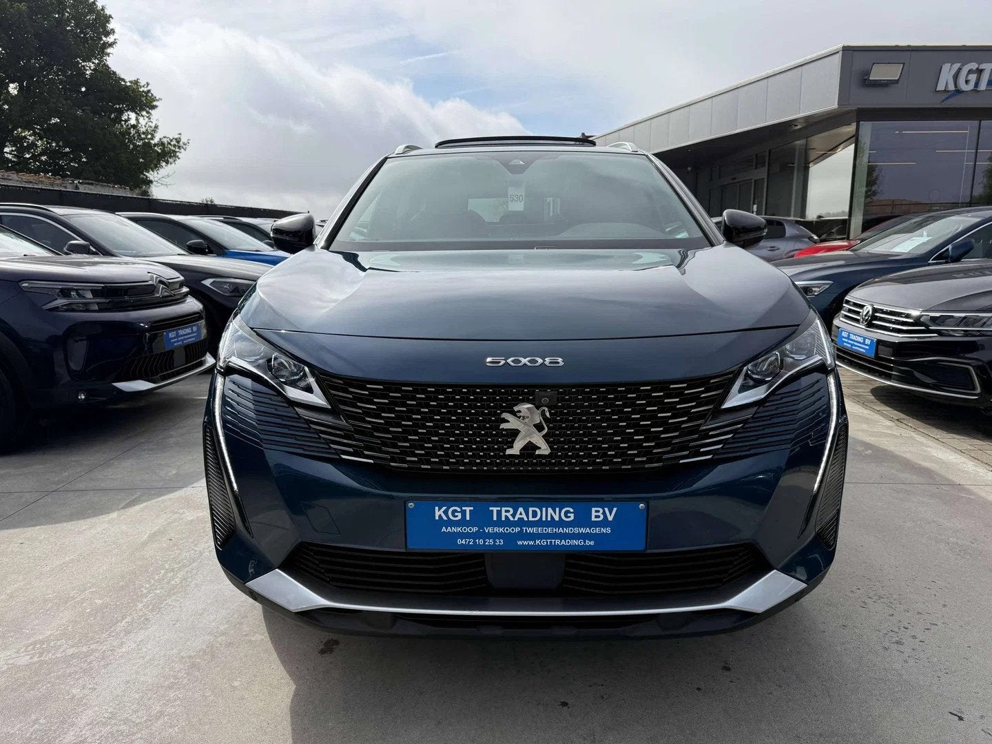 Peugeot 5008 1.2i 130PK GT-LINE 7 ZETELS OPENDAK ZWART LEDER, Auto's, Gebruikt, Blauw, 7 zetels, Handgeschakeld