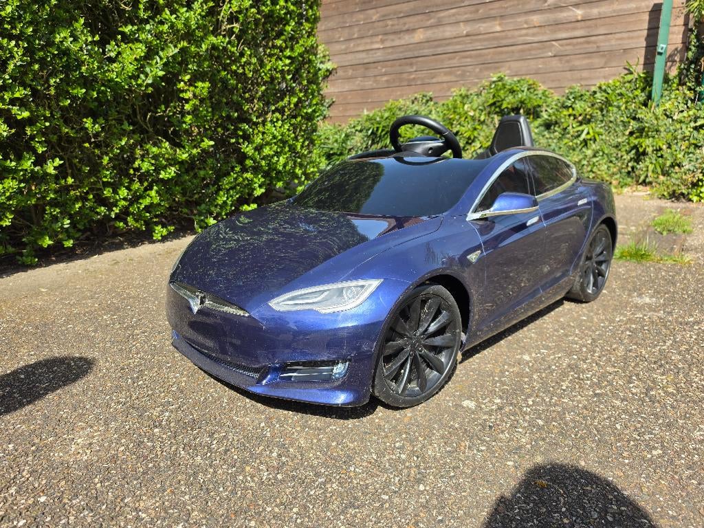 Tesla Model S for Kids Radio Flyer Deep Blue Metallic, Kinderen en Baby's, Ophalen, Gebruikt