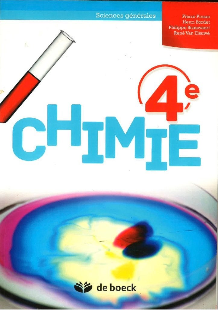 Manuel scolaire, Enlèvement ou Envoi, Secondaire, De boeck, Chimie