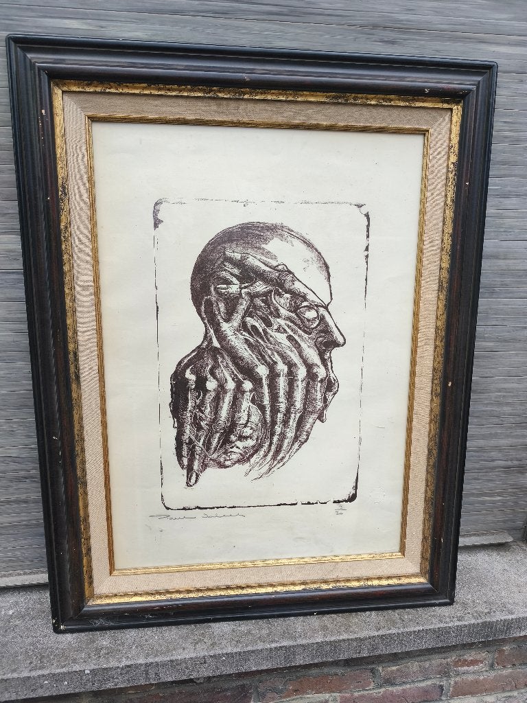Lithographie signe Paul verbeeck, Antiek en Kunst, Ophalen, Lithografie