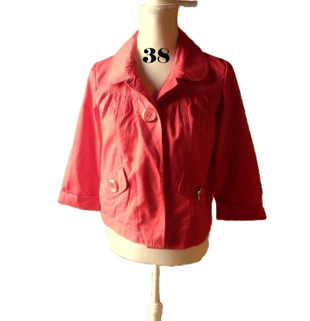 (75)- veste d'été femme t.38 rouge - étam -, Rouge, Taille 38/40 (M), Enlèvement ou Envoi, Comme neuf
