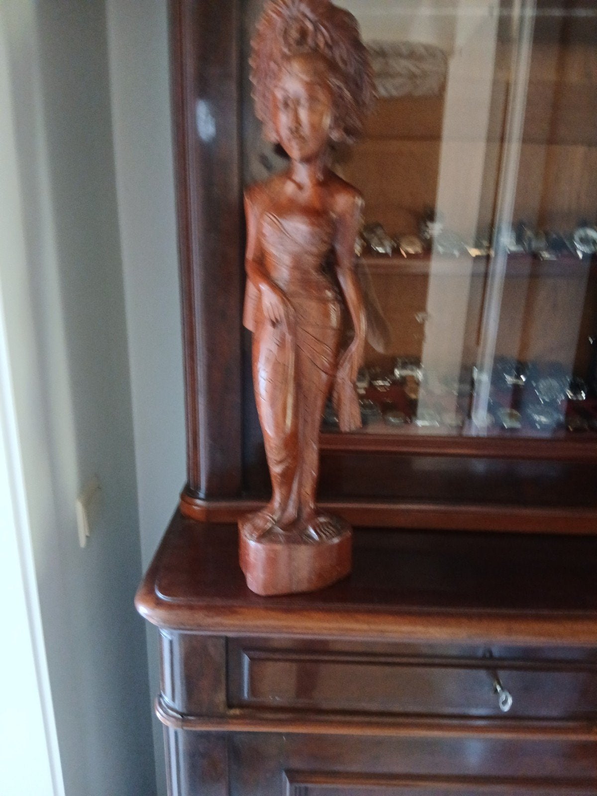 Houten Oosterse danseres, Antiek en Kunst, Ophalen