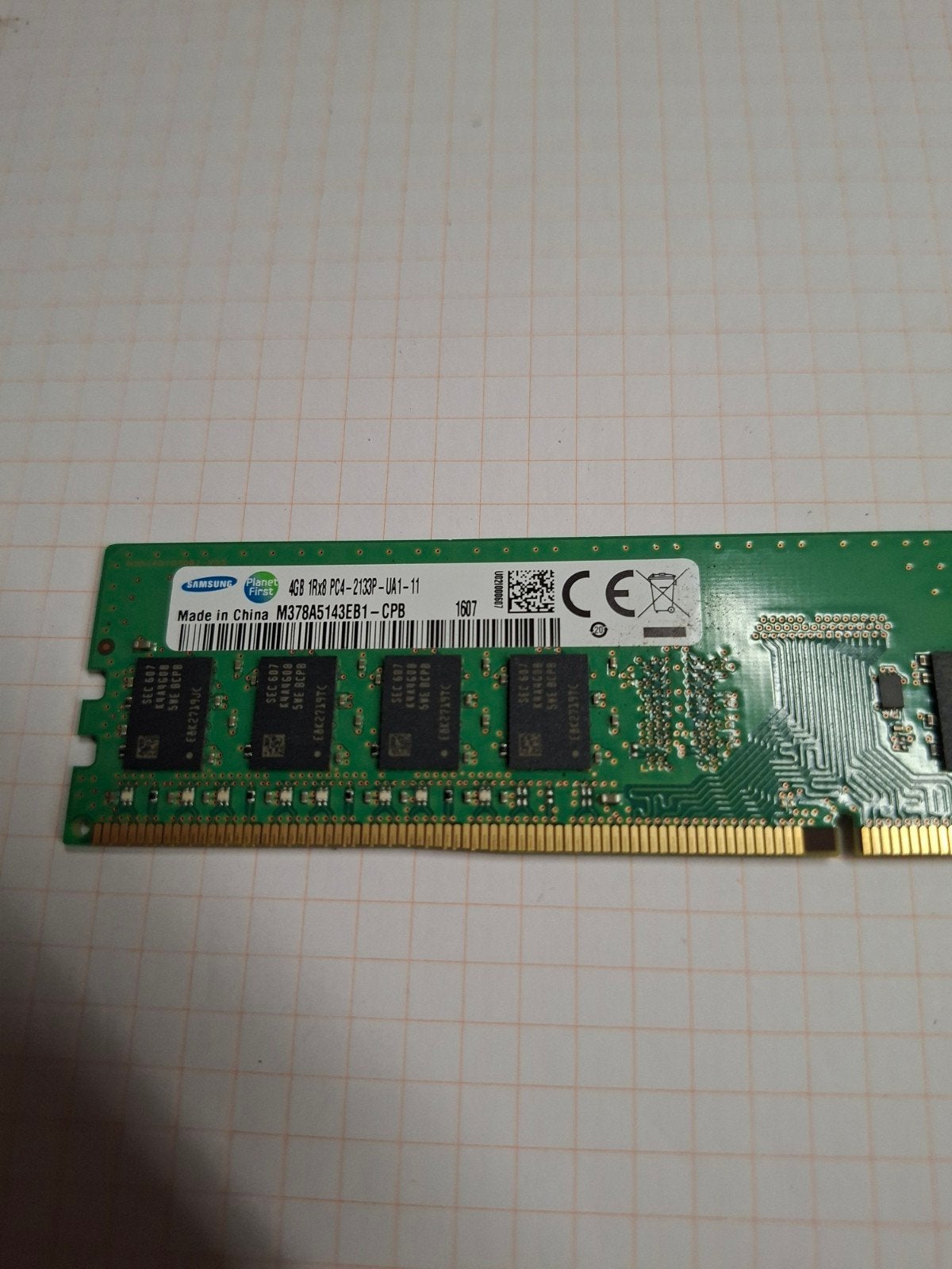 Mémoire RAM DDR4 PC Fixe - Samsung 4 Go 2133 MHz, Informatique & Logiciels, Enlèvement ou Envoi, DDR4, Utilisé, Desktop