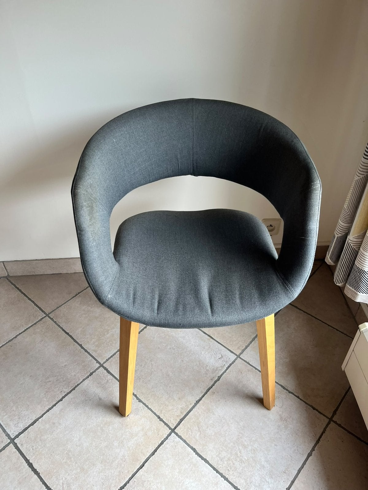 Keukenstoelen 6 stuks, Huis en Inrichting, Ophalen, Blauw, Zo goed als nieuw, Stof