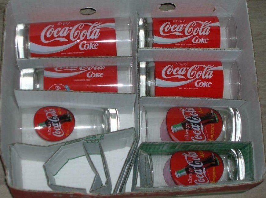 Coca cola glazen, Ophalen, Zo goed als nieuw, Frisdrankglas