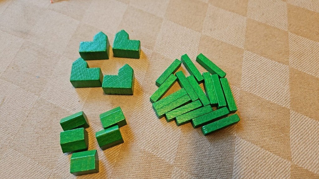 bordspel onderdelen hout groen Catan uitbreiding, Hobby en Vrije tijd, Gezelschapsspellen | Bordspellen, Vijf spelers of meer