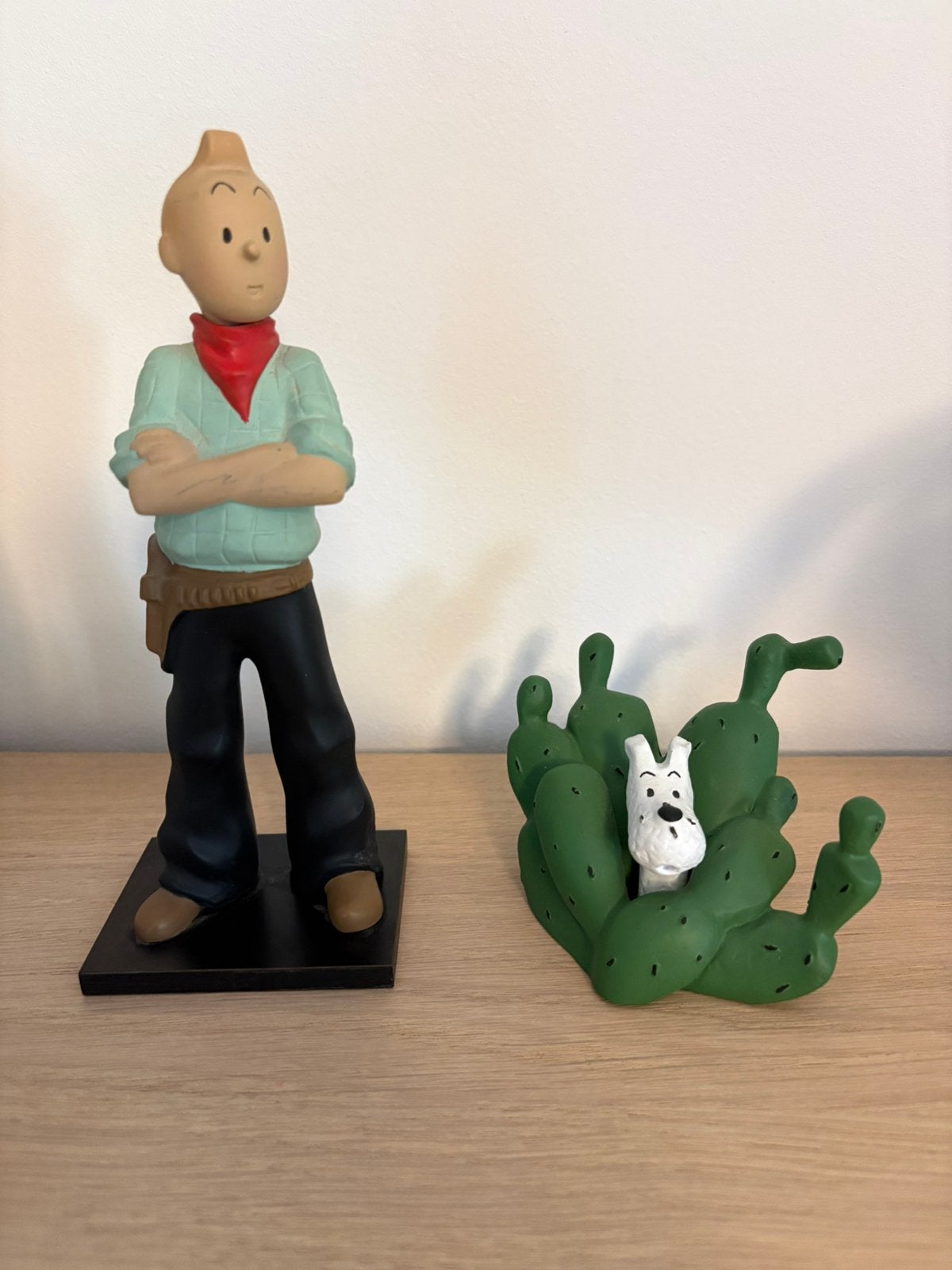 Figurines Tintin et Milou en Amérique - Leblon Delienne, Collections, Statues & Figurines, Enlèvement ou Envoi, Comme neuf