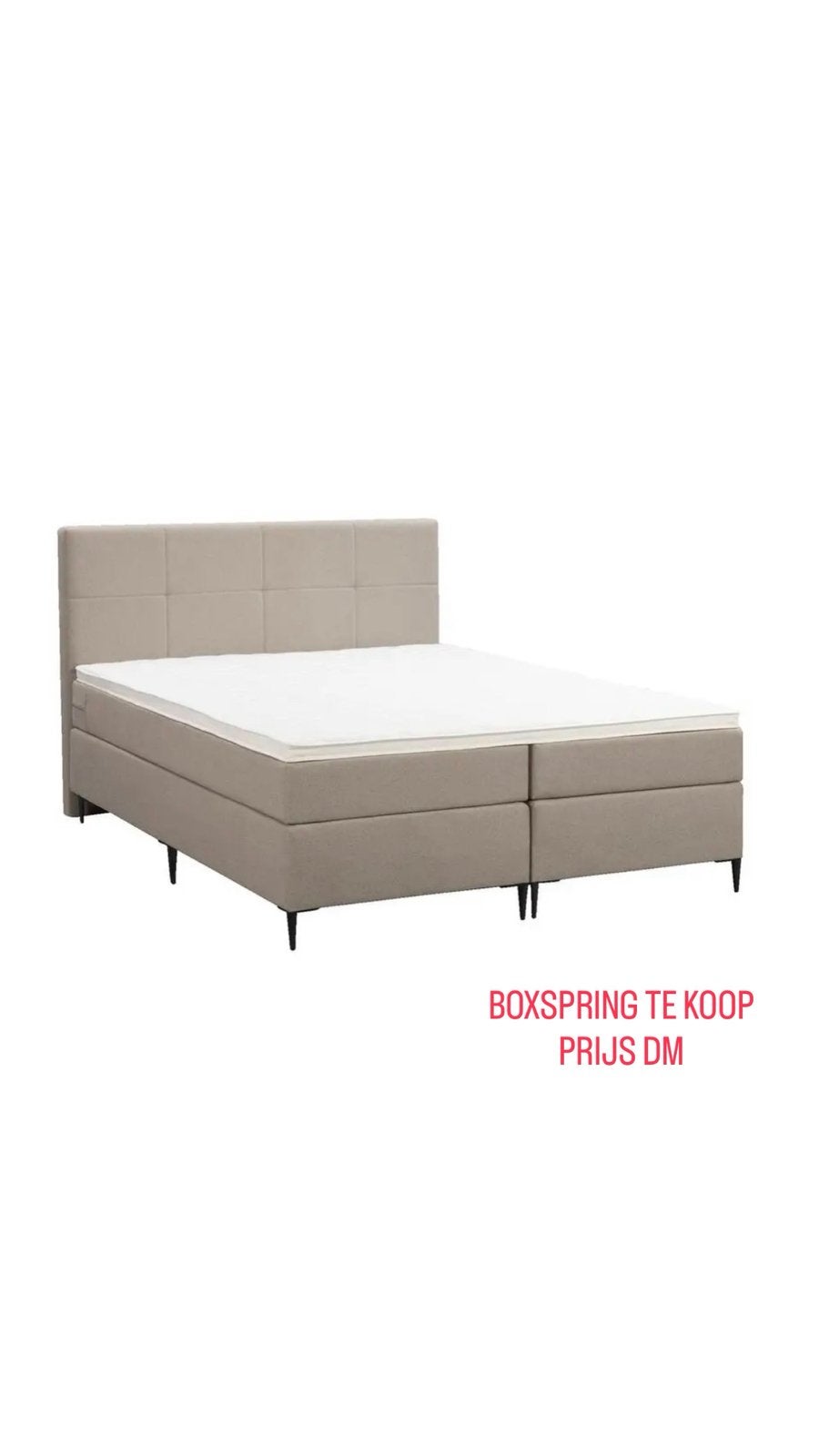 BOXSPRING MET TOPPER, Huis en Inrichting, Ophalen, Zo goed als nieuw