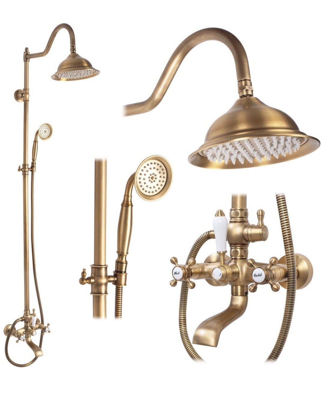 Ensemble de robinet de douche en laiton doré NEUF, Enlèvement