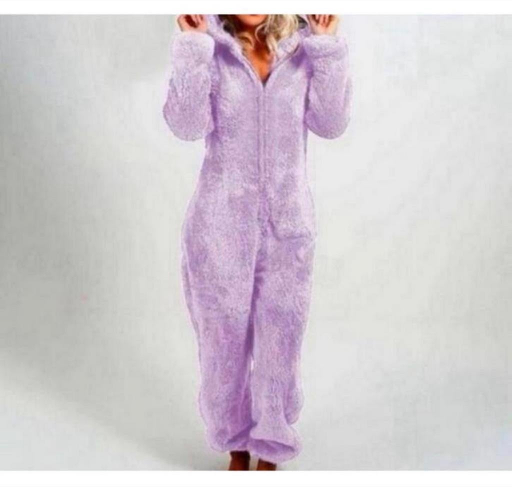 Onesie Wanzie Huispak Jumpsuit Fleece pyama pyjama maat S-M, Kleding | Dames, Jumpsuits, Nieuw, Paars, Ophalen of Verzenden